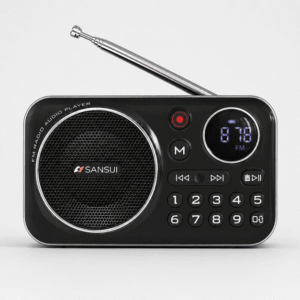 sansui-black-radio